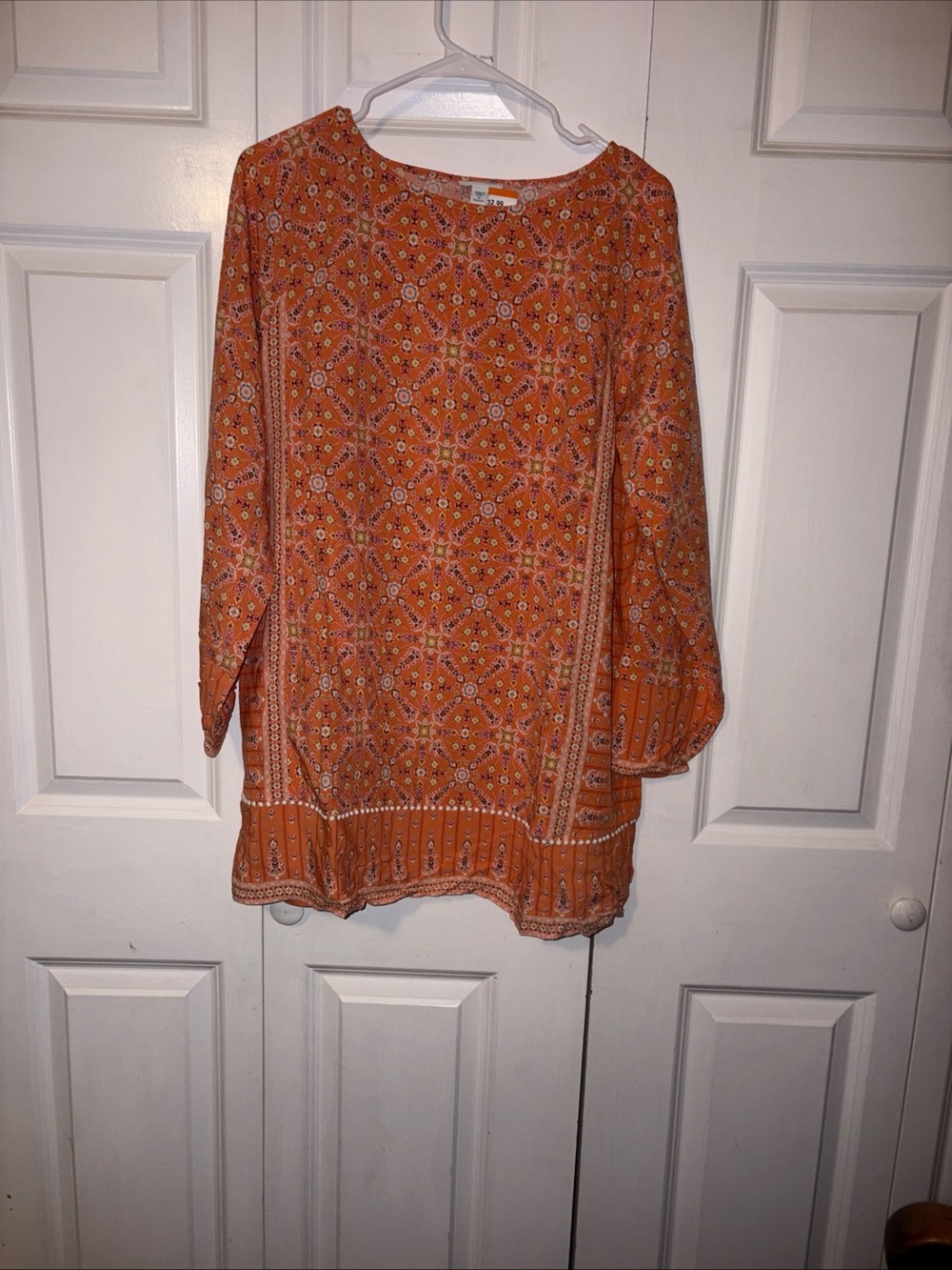 J. Jill Orange Printed Tunic Blouse